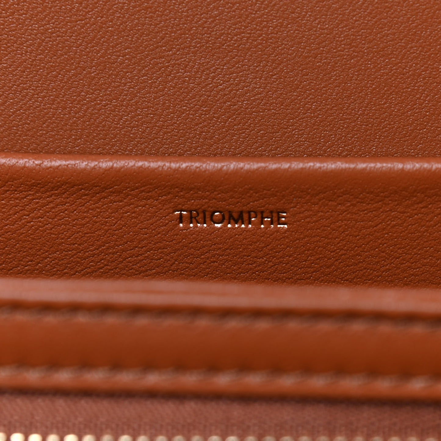 Textile Calfskin Classique Triomphe Bag Natural Tan