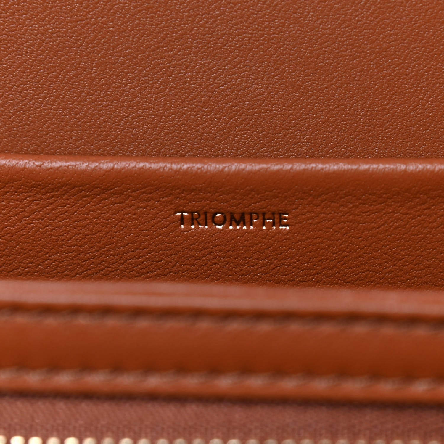 Celine Textile Calfskin Classique Triomphe Bag Natural Tan 6 of 9
