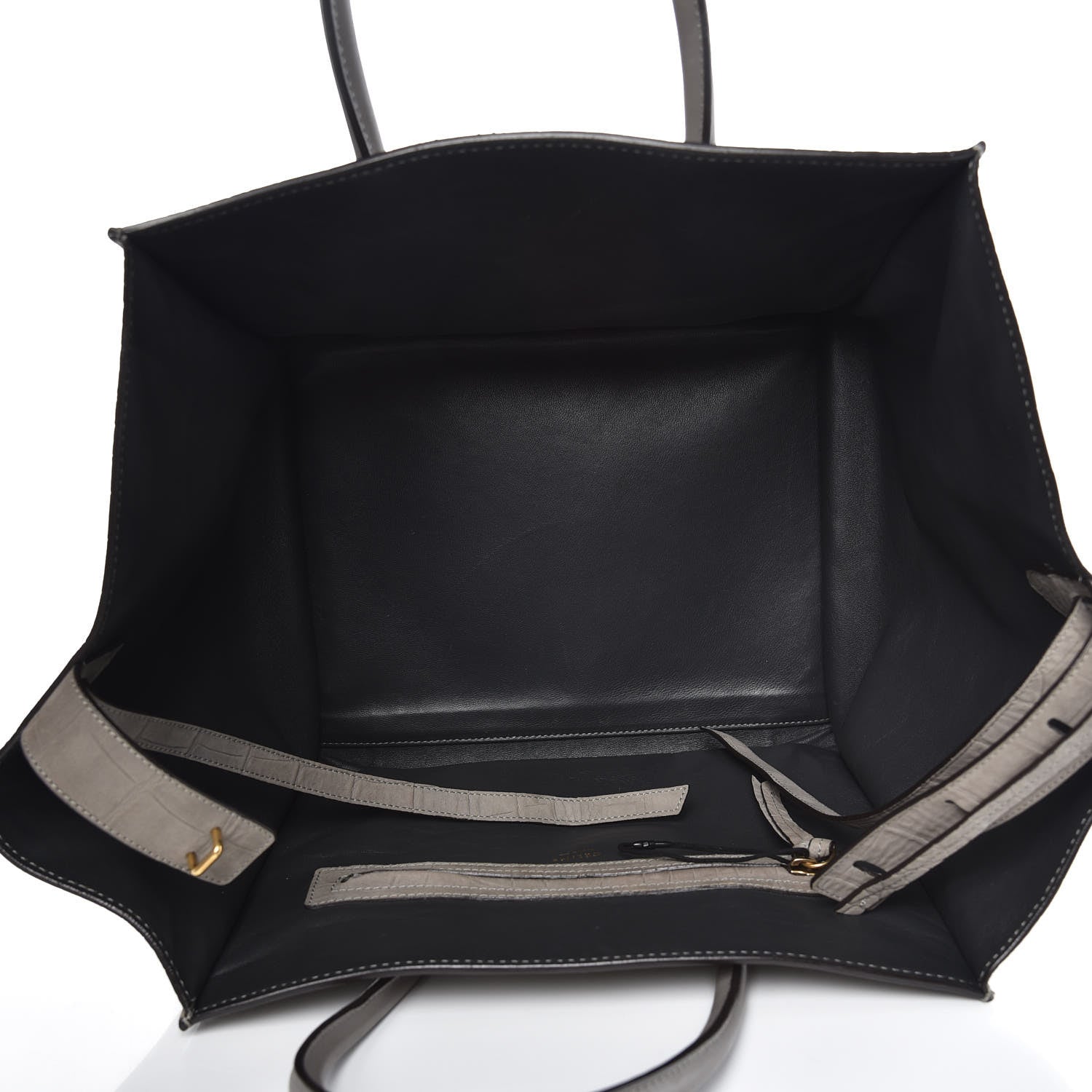 Celine Crocodile Embossed Nubuck Large Phantom Luggage Grey 5 of 18