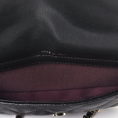 Chanel Caviar Quilted Flap Phone Holder With Chain Black 6 of 10