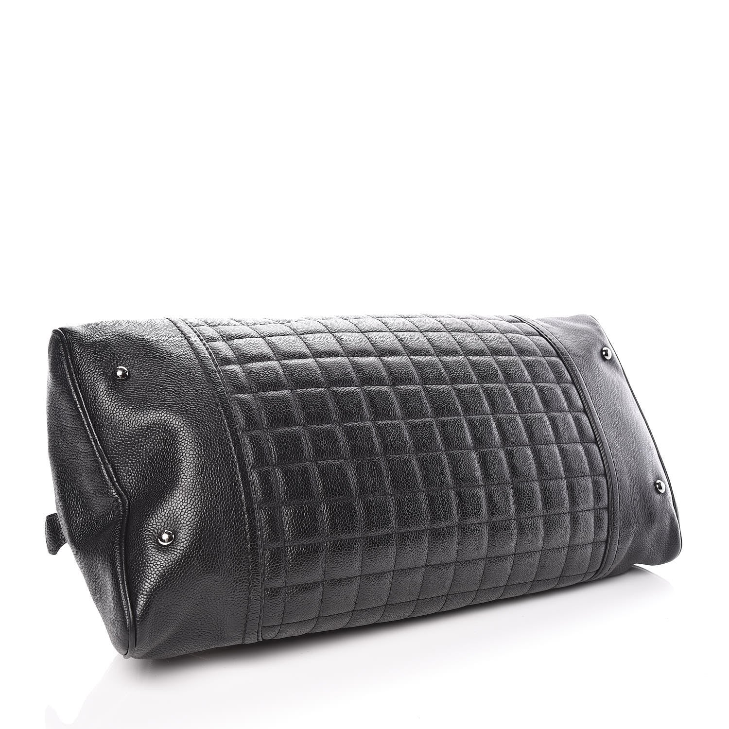 Chanel Caviar Square Quilted Dome Satchel Black 4 of 9