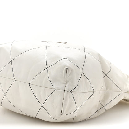 Chanel Shiny Calfskin Quilted Small Chanel 22 White Black 11 of 15