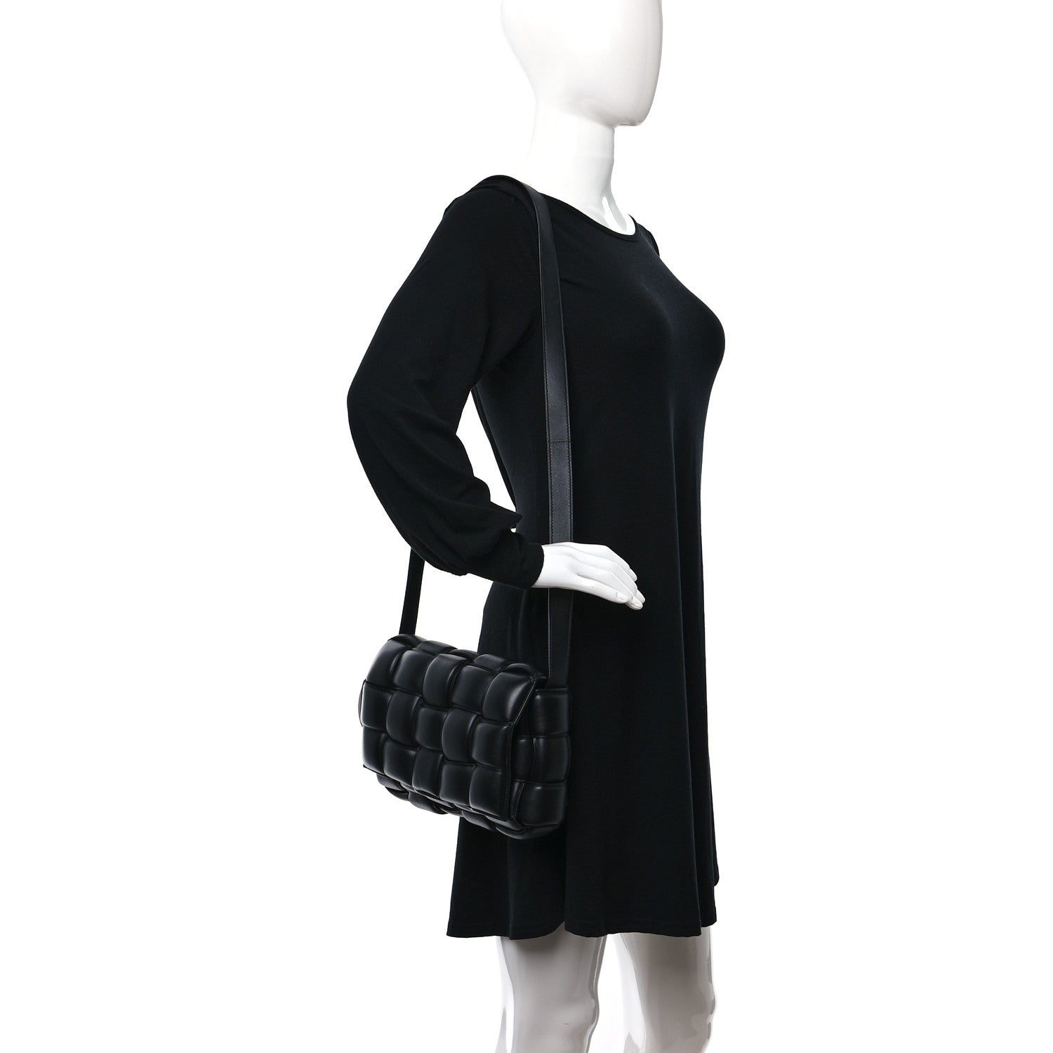 Bottega Veneta Nappa Maxi Intreccio Padded Cassette Crossbody Bag Black 2 of 8