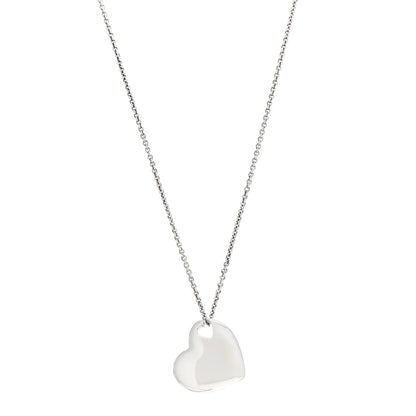 Tiffany Sterling Silver Puffed Heart Pendant Necklace 1 of 5