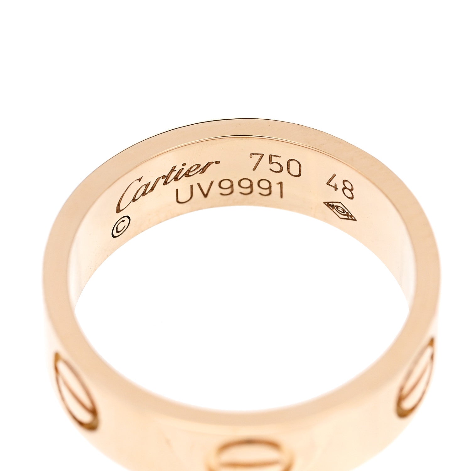 Cartier 18K Yellow Gold 5.5mm LOVE Ring 48 4.5 4 of 5