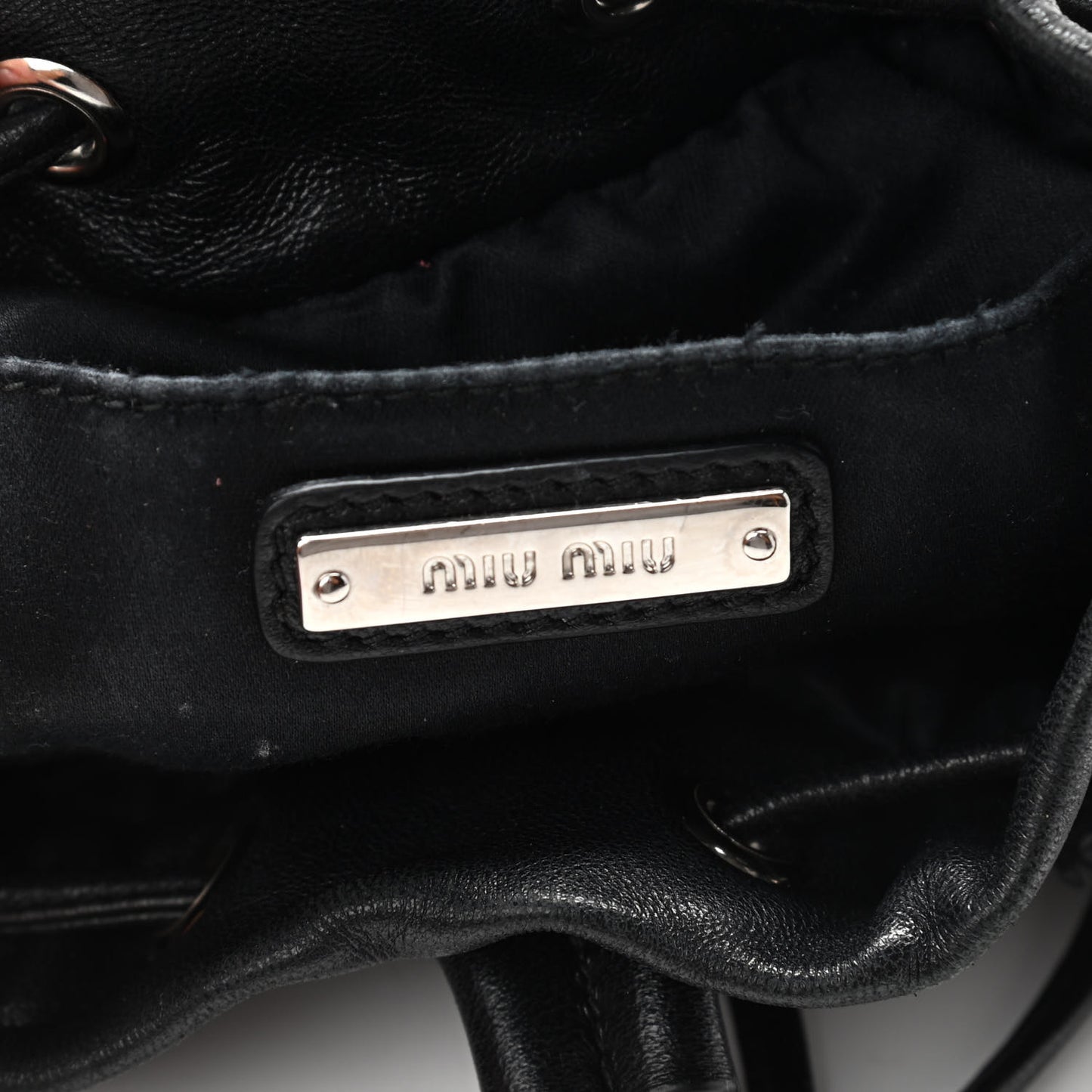 Paillettes Mate Bucket Bag Black