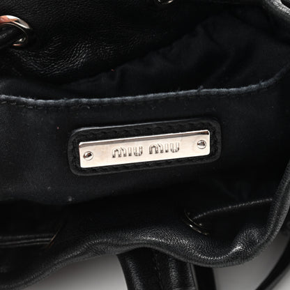 Miu Miu Paillettes Mate Bucket Bag Black 6 of 11