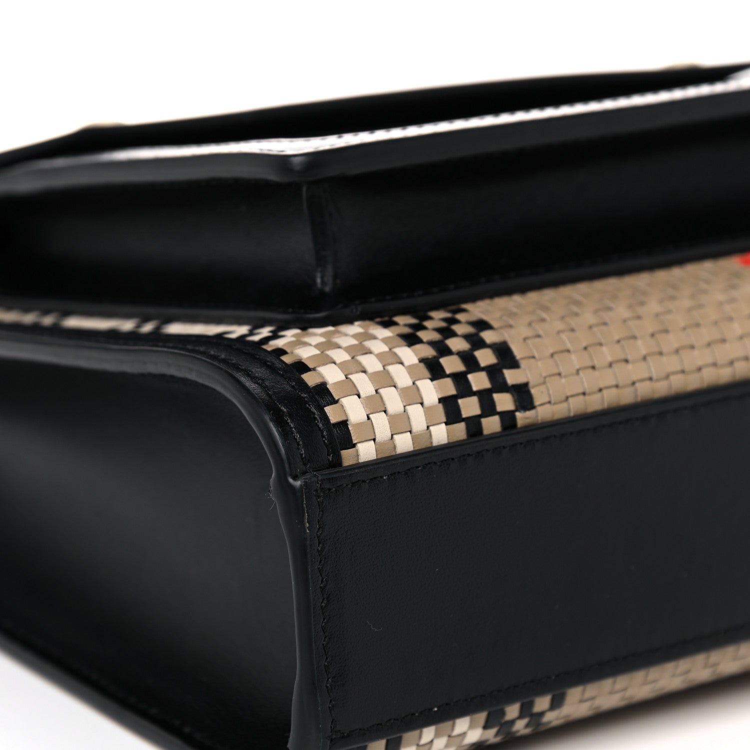 Burberry Calfskin Check Mini Pocket Bag Black 8 of 11