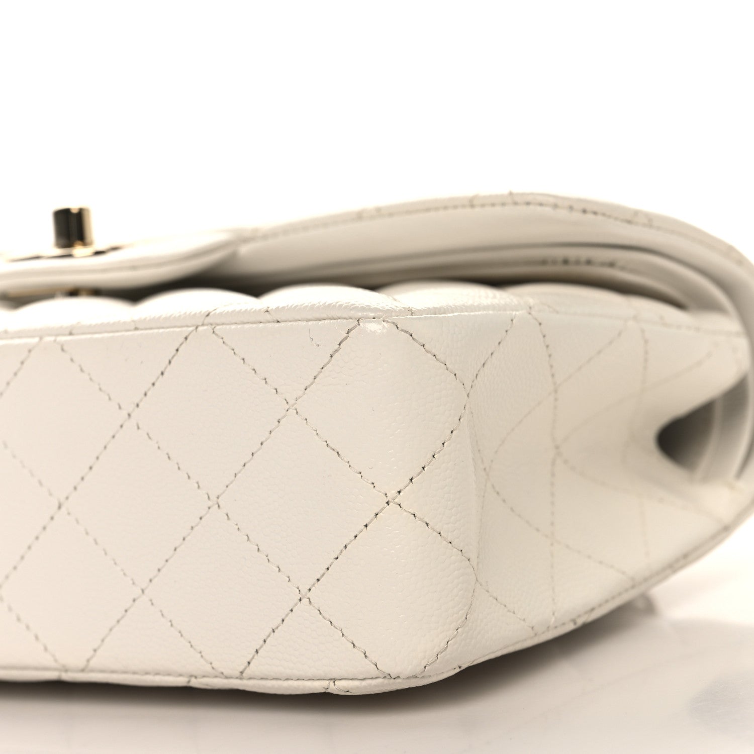 Chanel Caviar Quilted Small Double Flap White 10 of 10