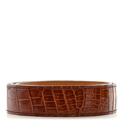 Hermes Shiny Porosus Crocodile 32mm Belt Strap 80 32 Etrusque 1 of 4