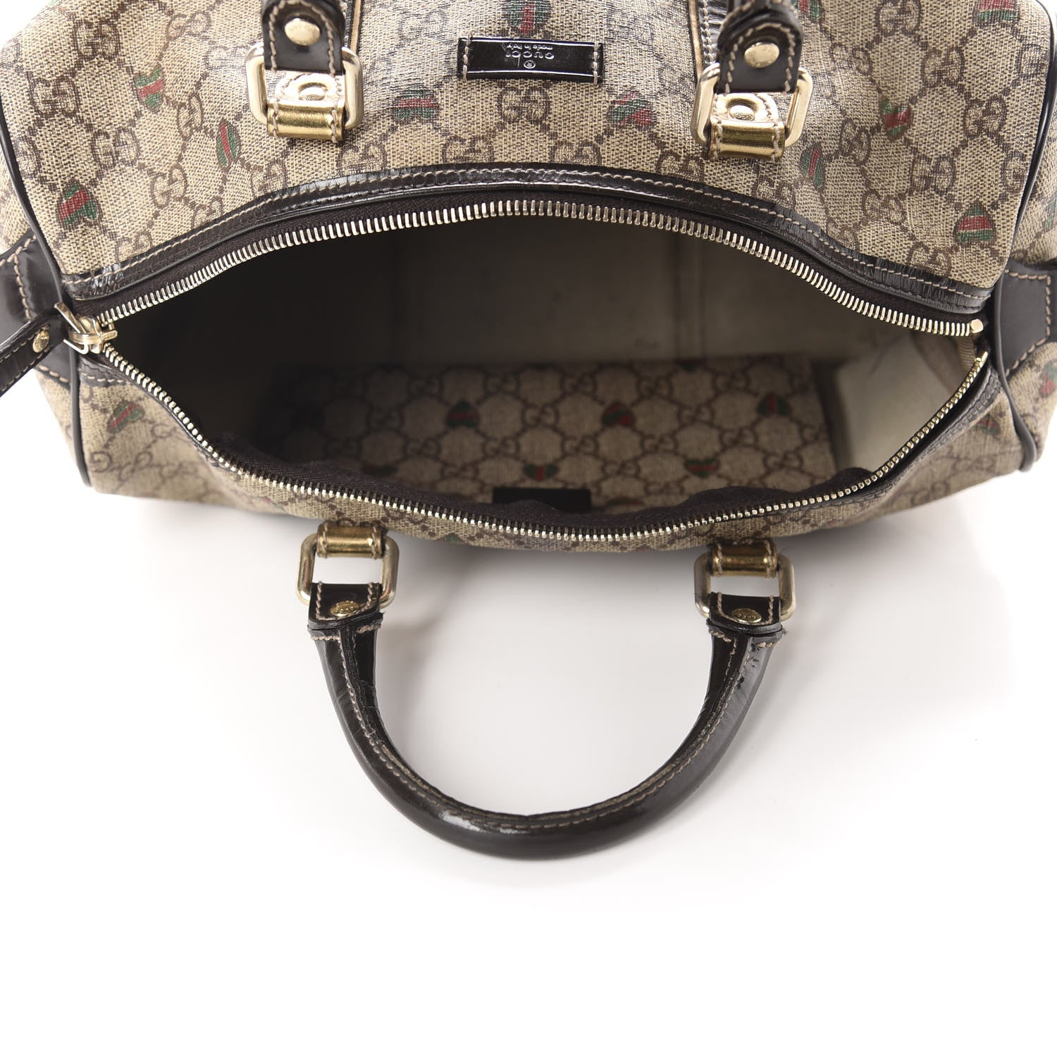 Gucci GG Plus Monogram Hearts Medium Joy Boston Dark Brown 5 of 14