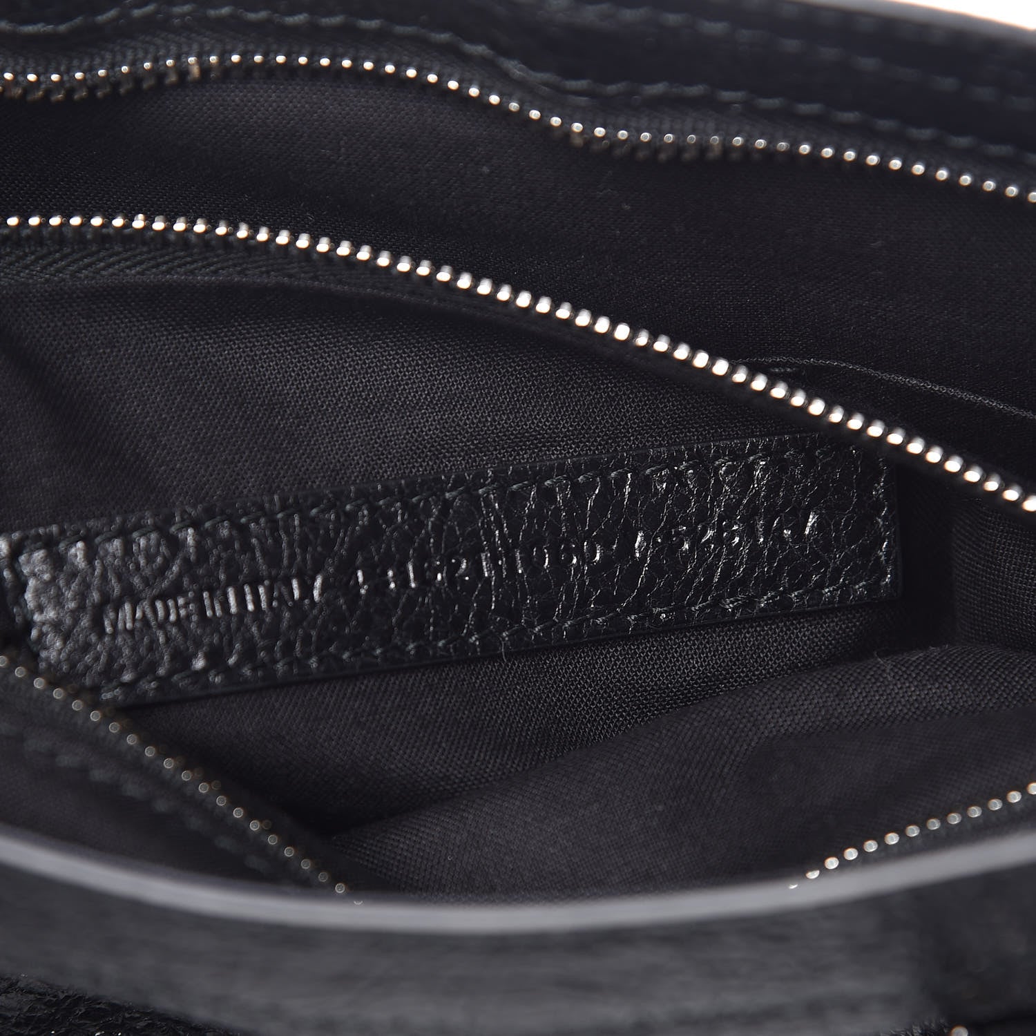 Balenciaga Agneau Classic Silver Hardware S City Logo Strap Black White 7 of 10
