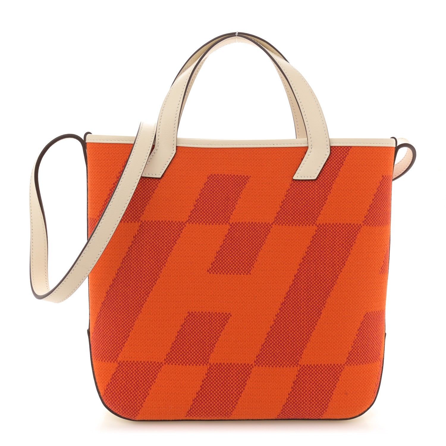 Hermes Swift H Canvas Cabas H En Biais 27 Feu Framboise Nata 1 of 11