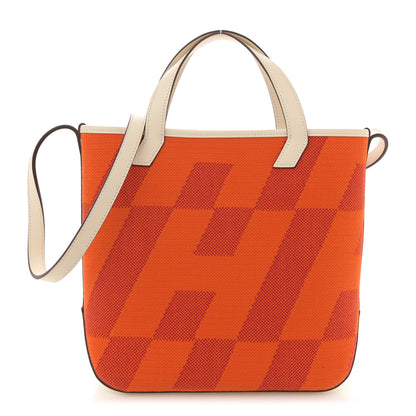 Hermes Swift H Canvas Cabas H En Biais 27 Feu Framboise Nata 1 of 11