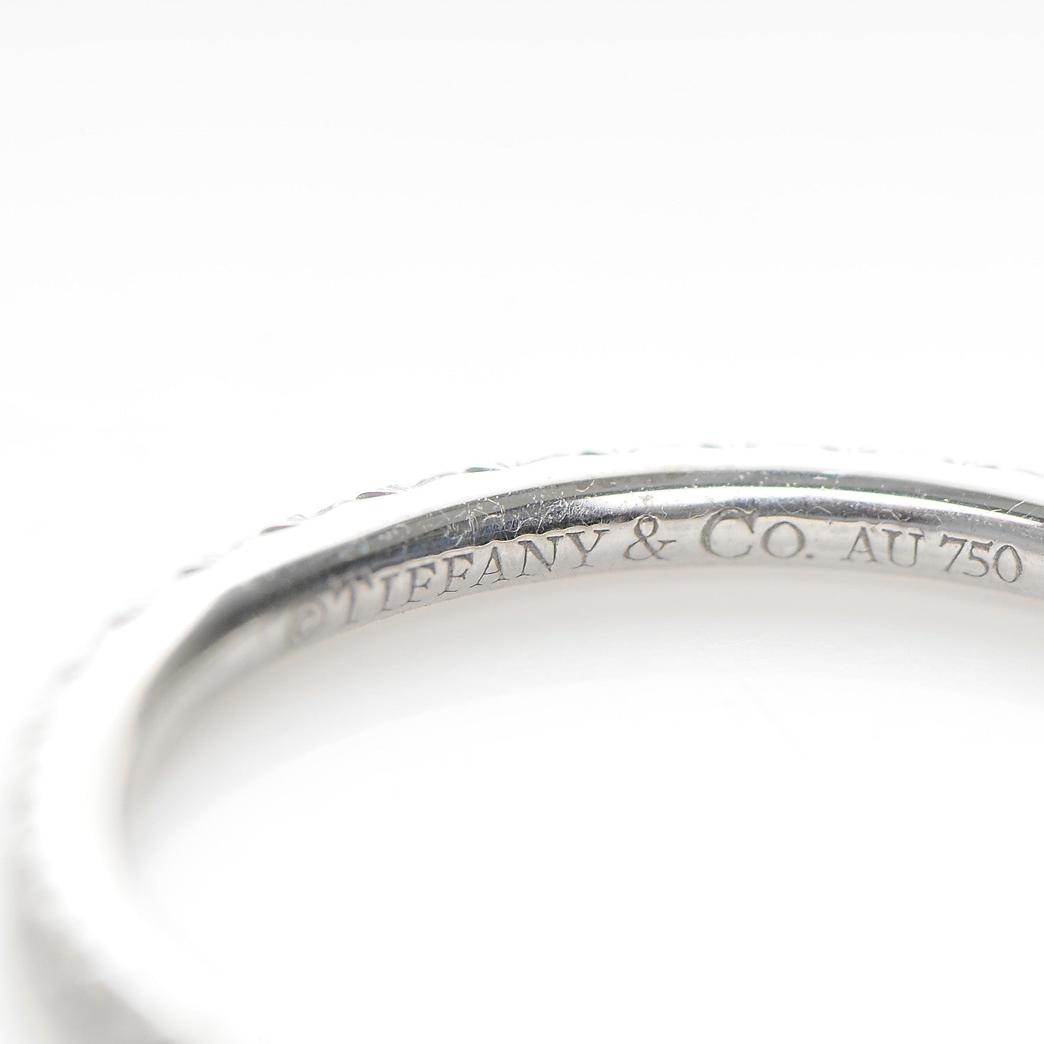 Tiffany 18K White Gold Diamond Metro Ring 4.5 48 4 of 6