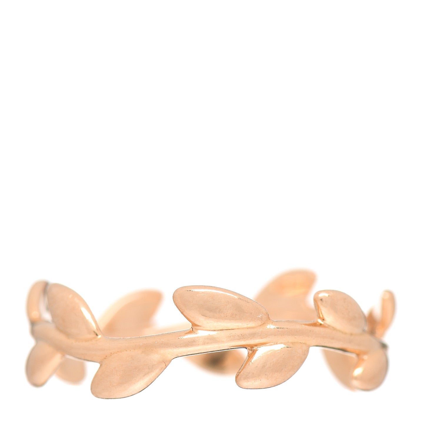 18K Rose Gold Narrow Paloma Picasso Olive Leaf Band Ring 54 7