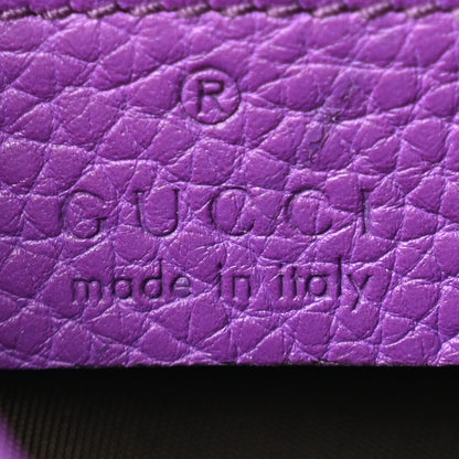 Gucci Pebbled Calfskin Soho Key Case Purple 6 of 9