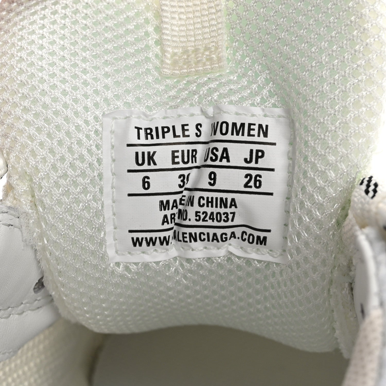 Balenciaga Fabric Mesh Womens Triple S Sneakers 39 Grey Red White 10 of 10