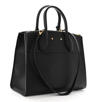 Louis Vuitton Taurillon City Steamer MM Black 3 of 9