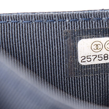Chanel Metallic Caviar Quilted Flap Card Holder Dark Blue 8 of 8