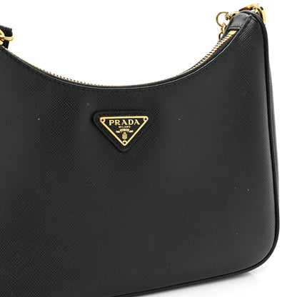 Prada Saffiano Lux Re-Edition 2005 Shoulder Bag Black 11 of 14