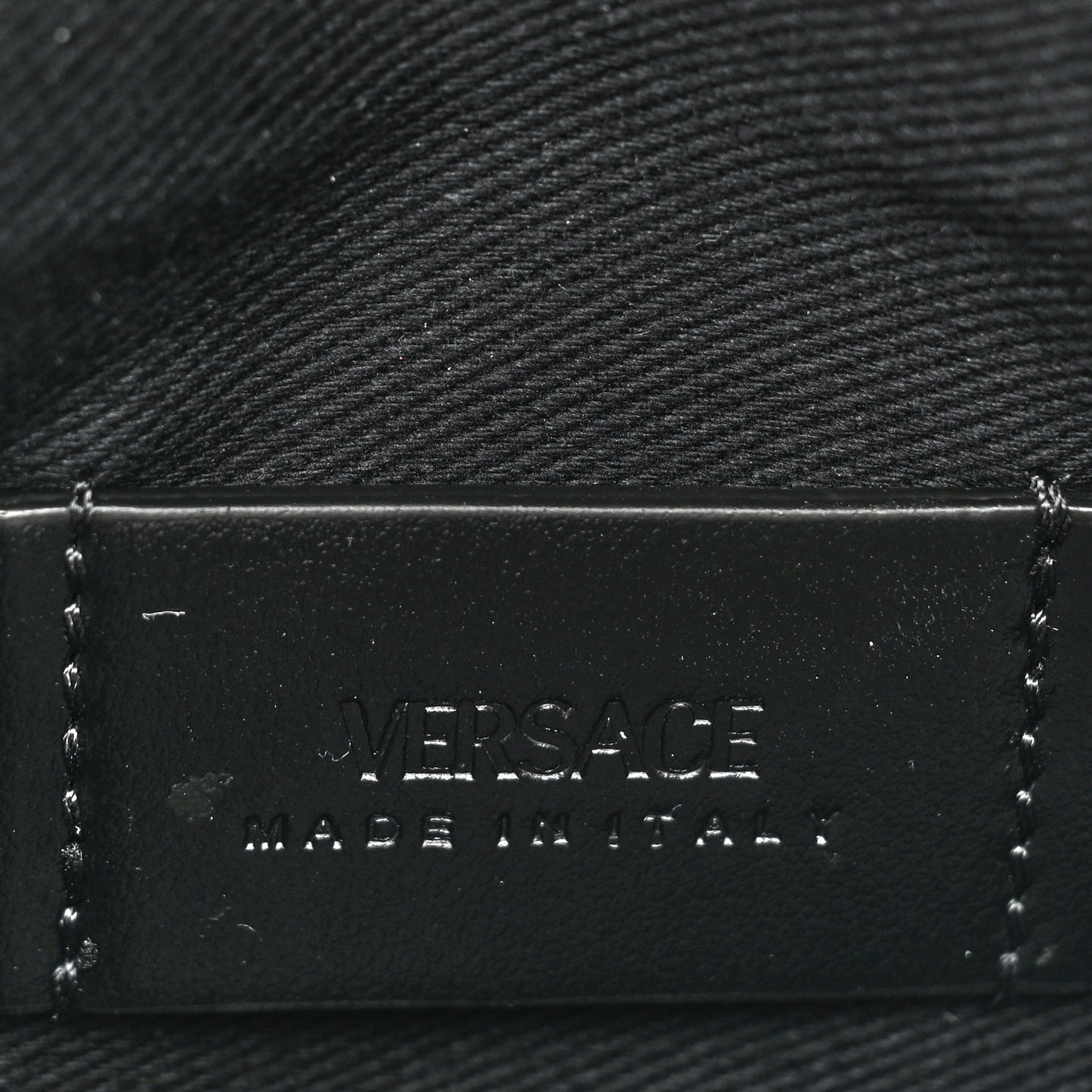 Coated Canvas La Greca Signature Print Mini Bag Black