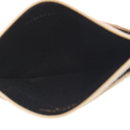 Saint Laurent Grain De Poudre Matelasse Chevron Monogram Credit Card Case Sea Salt 4 of 7
