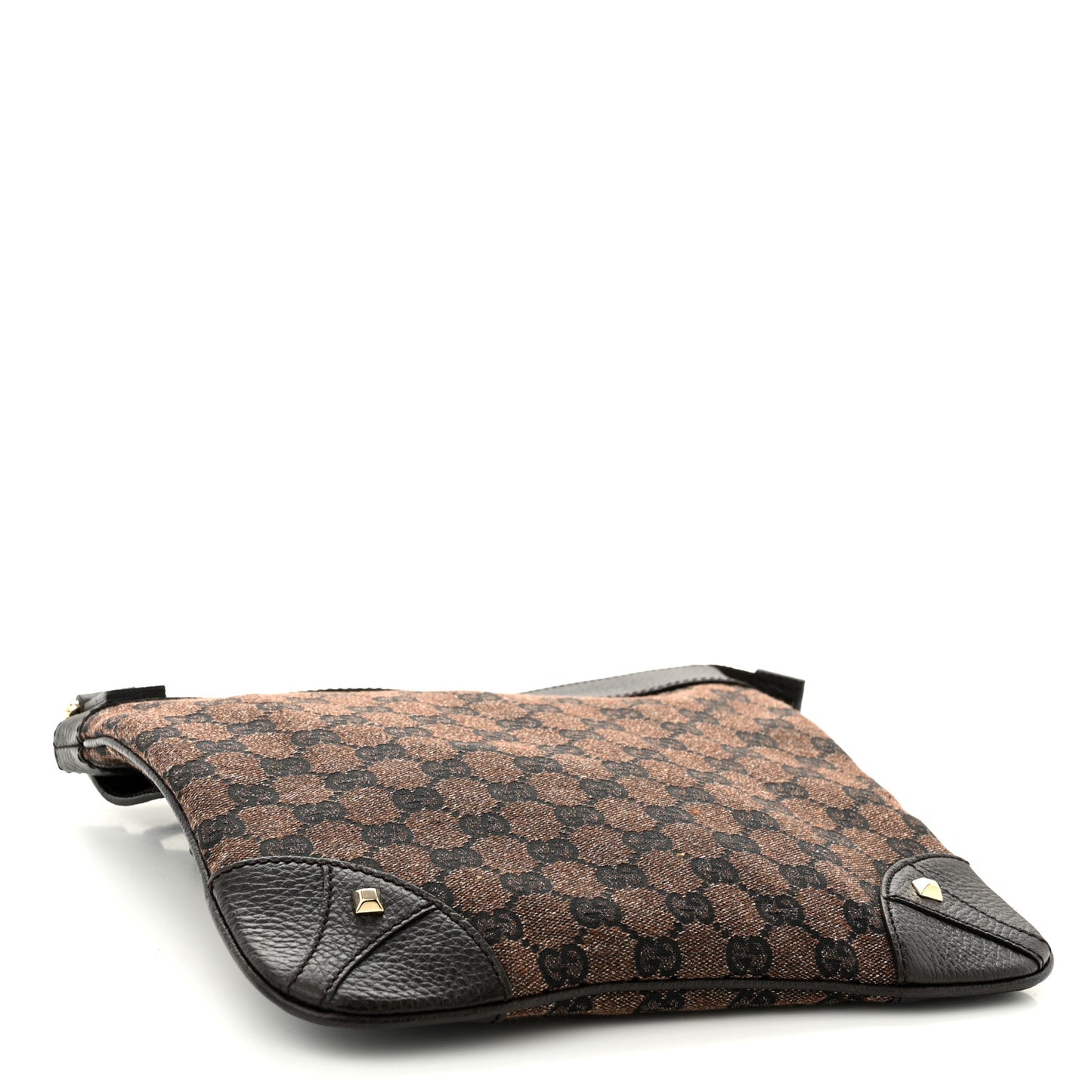 Monogram Flat Messenger Bag Black