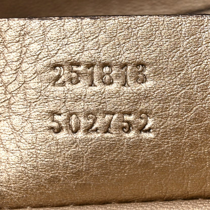 Gucci Metallic Snakeskin Medium 1973 Top Handle Satchel Gold 7 of 14