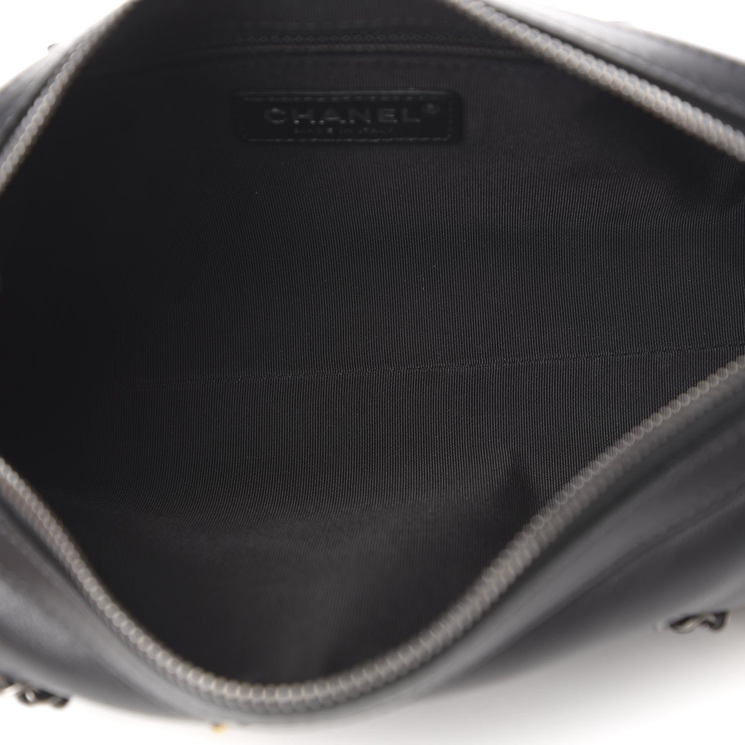 Chanel Calfskin Chain 20s Signature Bowling Bag Black 5 of 11