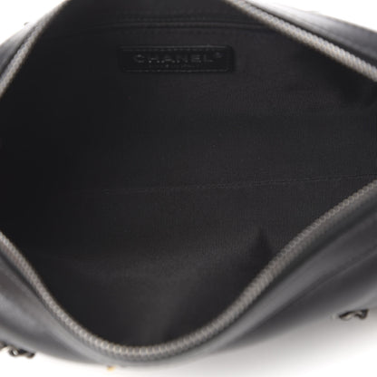 Chanel Calfskin Chain 20s Signature Bowling Bag Black 5 of 11