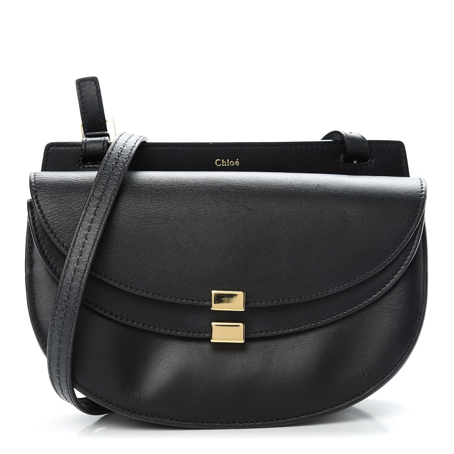 Chloe Calfskin Mini Georgia Crossbody Bag Black 1 of 13