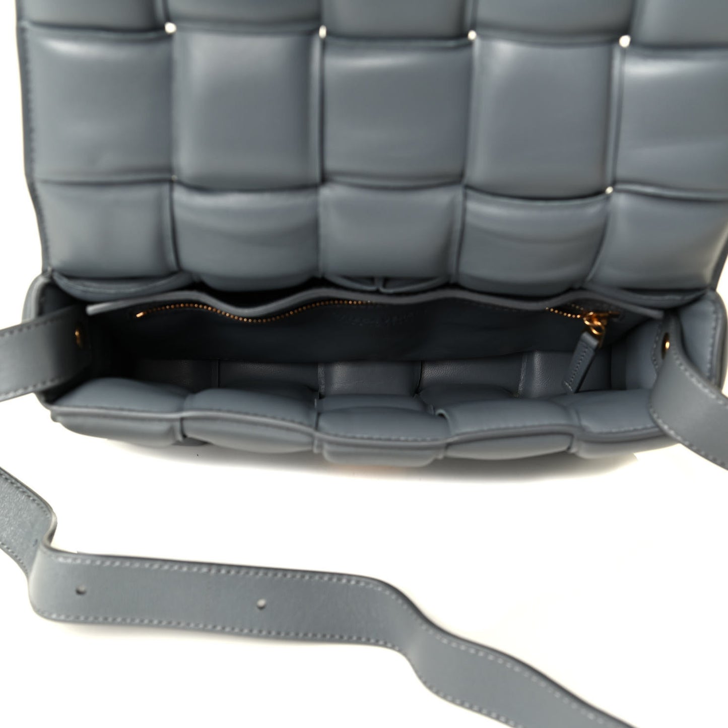 Nappa Maxi Intreccio Padded Cassette Crossbody Bag Thunder