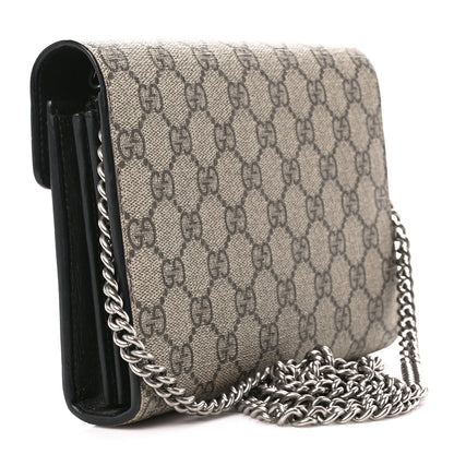 Gucci GG Supreme Monogram Mini Dionysus Chain Wallet Beige Black 3 of 10
