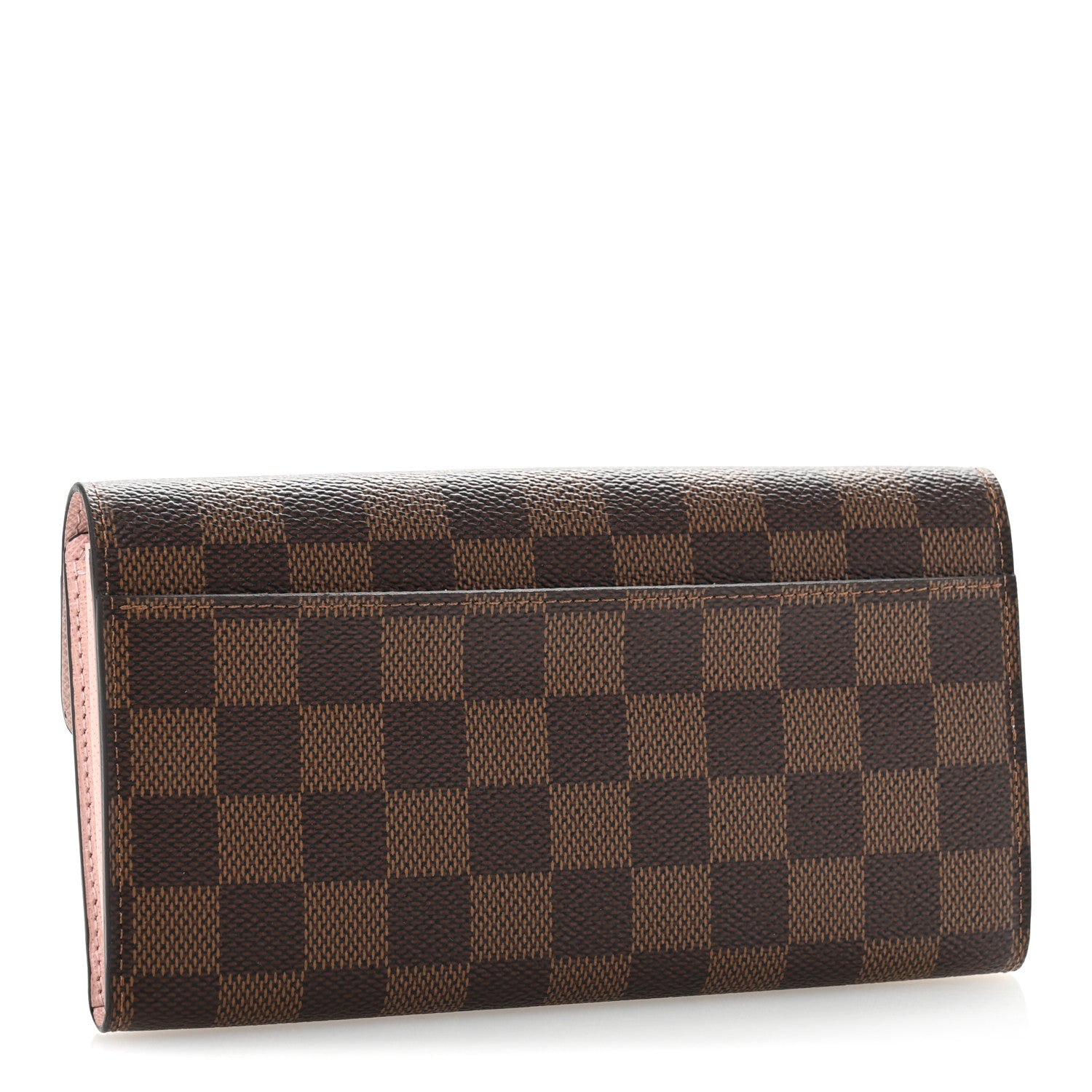 Louis Vuitton Damier Ebene Sarah Wallet NM Rose Ballerine 3 of 7
