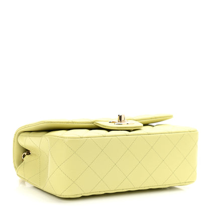 Chanel Lambskin Quilted Mini Rectangular Flap Light Green 4 of 13