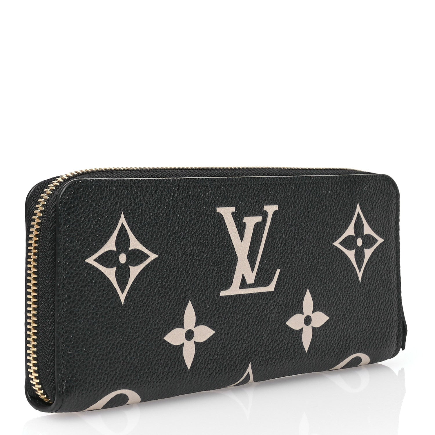 Louis Vuitton Empreinte Monogram Giant Clemence Wallet Black Beige 3 of 7
