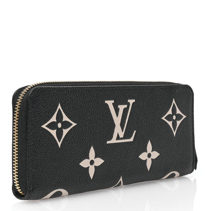 Louis Vuitton Empreinte Monogram Giant Clemence Wallet Black Beige 3 of 7
