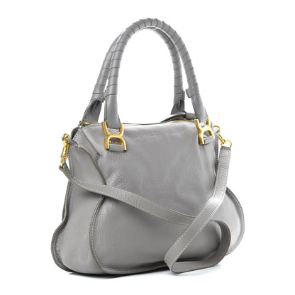 Chloe Calfskin Medium Marcie Satchel Cashmere Grey 3 of 18