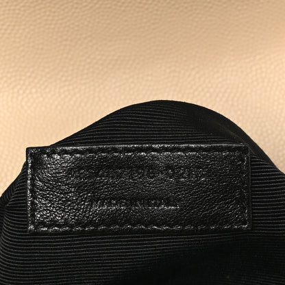 Saint Laurent Grain De Poudre Matelasse Chevron Large Monogram Satchel Nude Powder 7 of 10