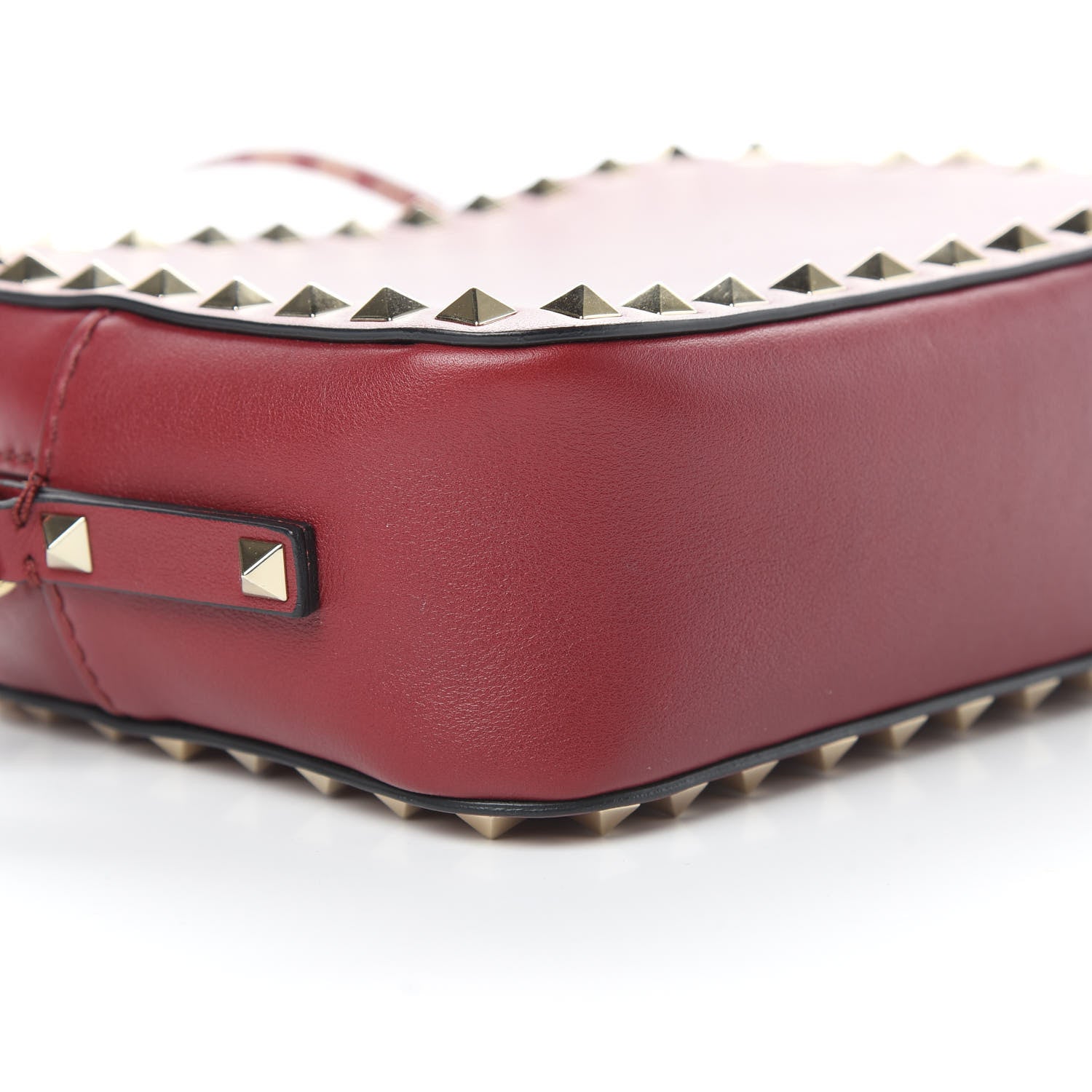 Valentino Garavani Calfskin Rockstud Camera Crossbody Bag Rubino 8 of 10