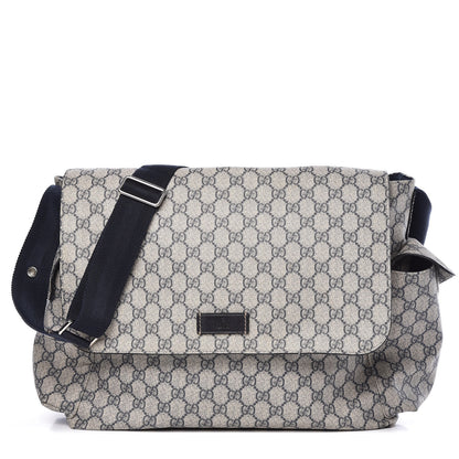 Gucci GG Plus Monogram Messenger Diaper Bag Navy 1 of 17