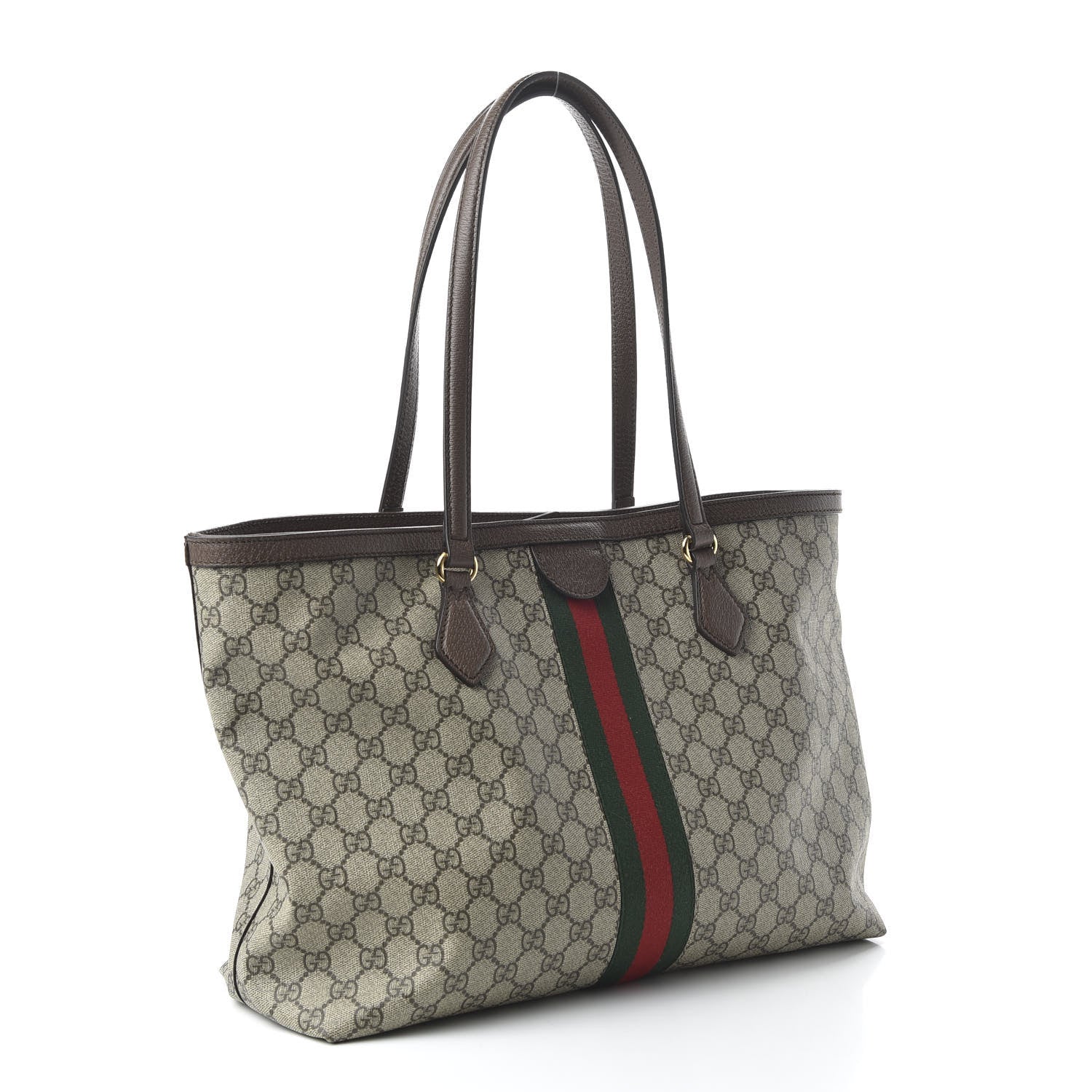 Gucci GG Supreme Monogram Medium Ophidia Shopping Tote Brown 3 of 10