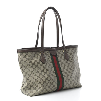 Gucci GG Supreme Monogram Medium Ophidia Shopping Tote Brown 3 of 10