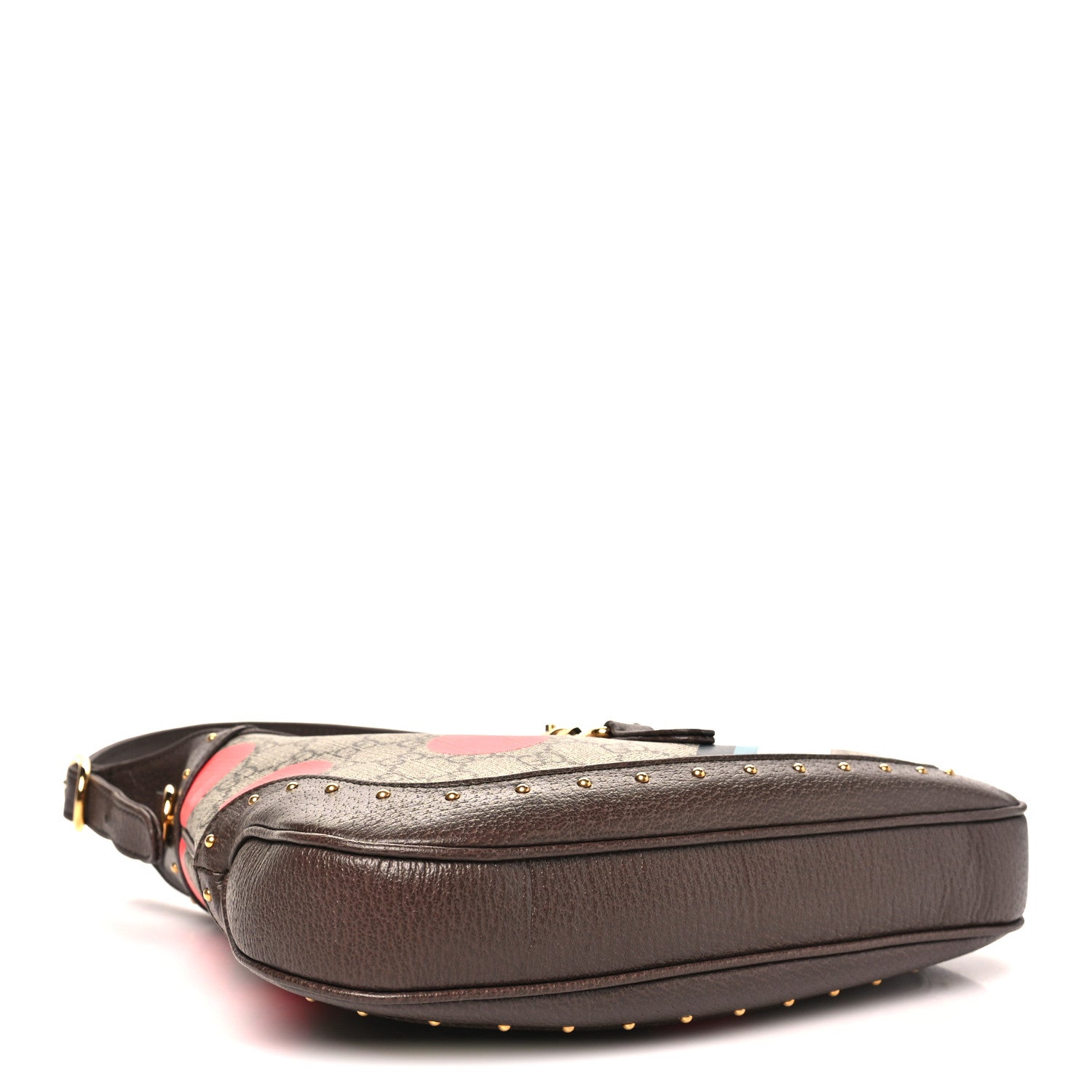 Gucci GG Supreme Monogram Web Geometric Small Jackie 1961 Beige Multicolor Brown Sugar 4 of 10