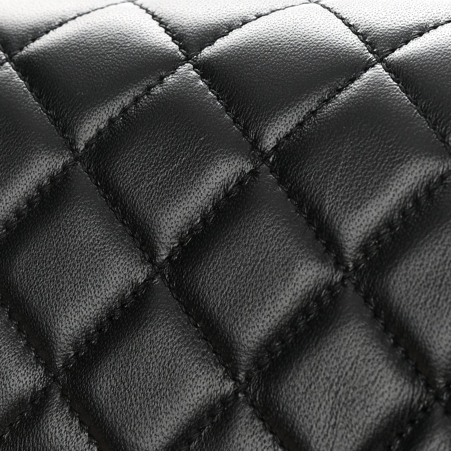 Lambskin Enamel Quilted Small Coco Hearts Flap Black