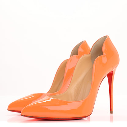 Christian Louboutin Patent Hot Chick 100 Pumps 39 Sunset 4 of 12