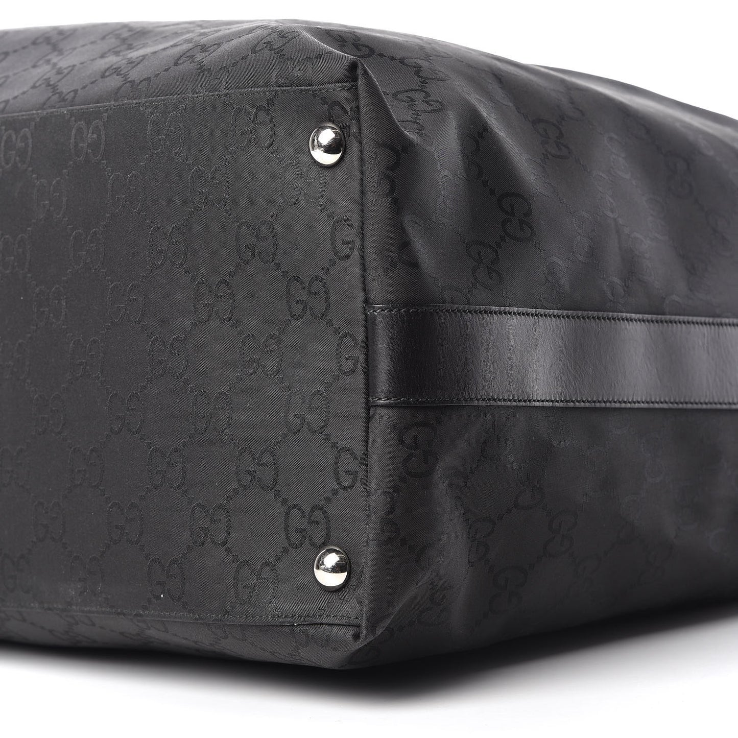 Nylon Monogram Oversized Overnight Bag Black