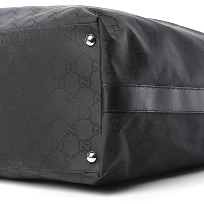 Gucci Nylon Monogram Oversized Overnight Bag Black 10 of 12