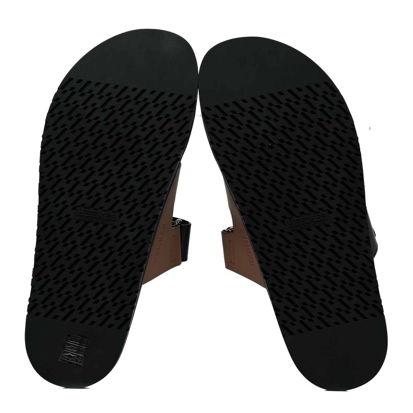 Calfskin Mens Chypre Sandals 45 Naturel Safari Black